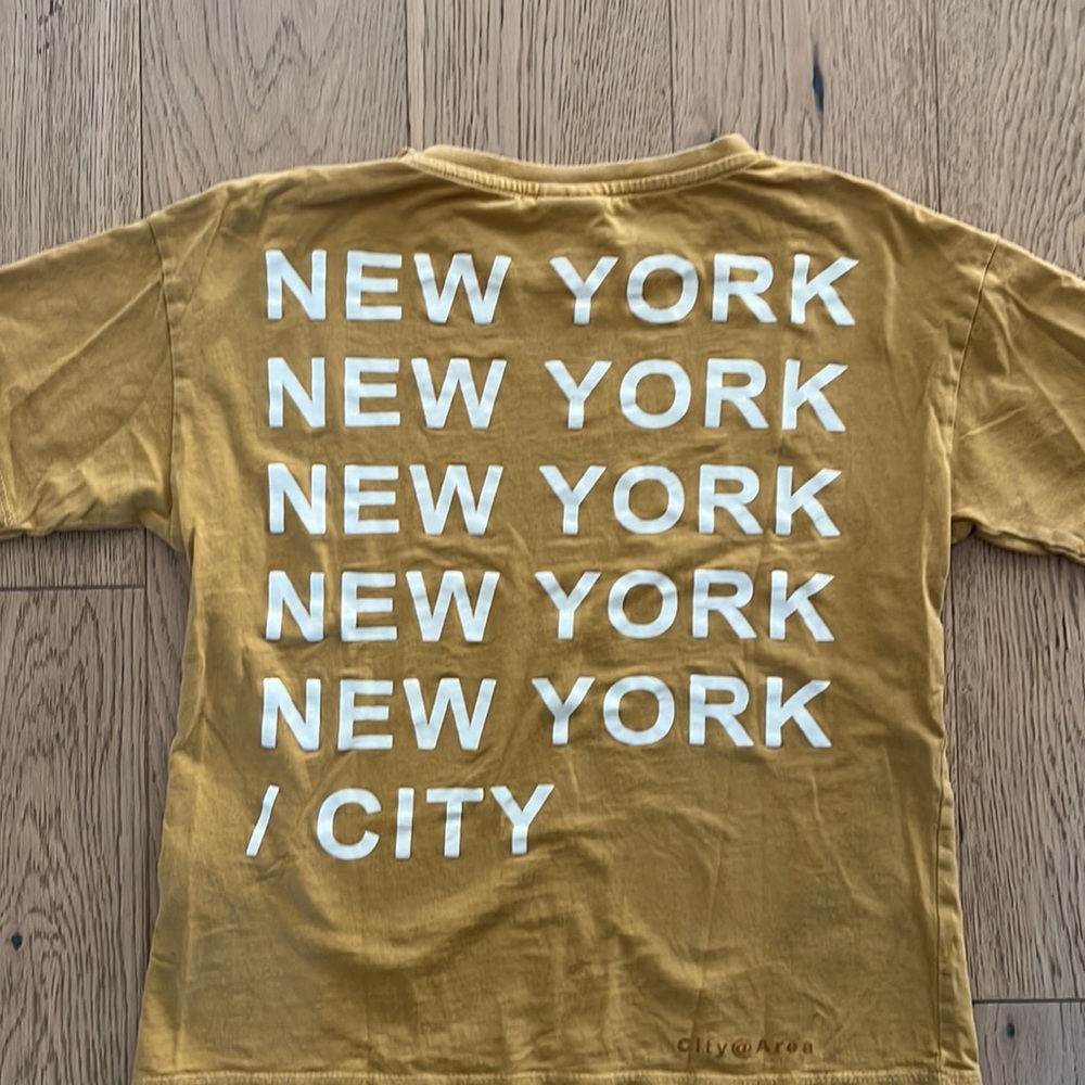 Zara Mustard New York Tee